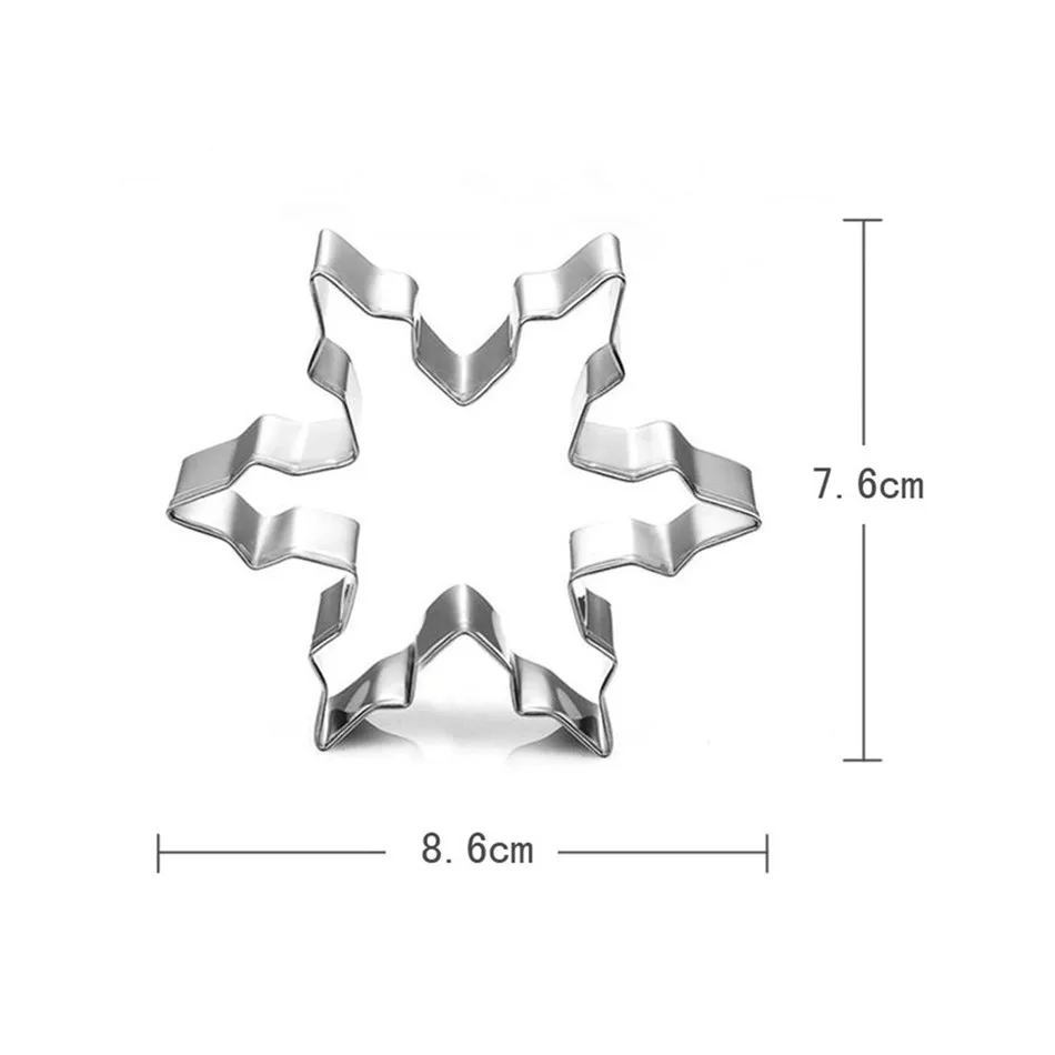 VOGVIGO Рождество формы для выпечки из нержавеющей стали, для выпечки интимные аксессуары Sharp Снежинка формы декорирование выпечки Инструменты