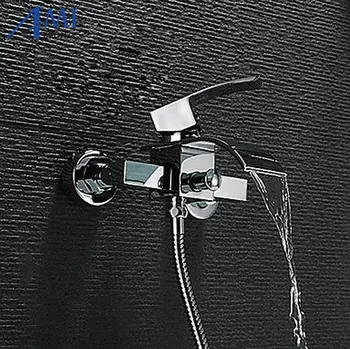 

Contemporary Tub Faucet with waterfall Spout Wall Mount wf09