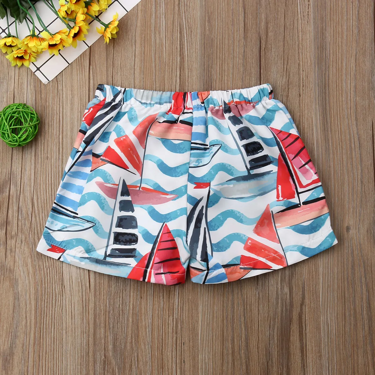 Hirigin/Новые Летние Гавайские Купальники для маленьких мальчиков с эластичным поясом; короткие штаны; летние пляжные шорты