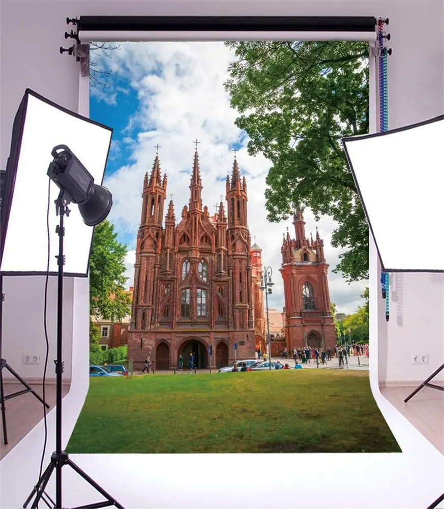 Photography Backdrop St Anne Church in Vilnius Lithuania Historical Building Landmark Photo Background | Электроника