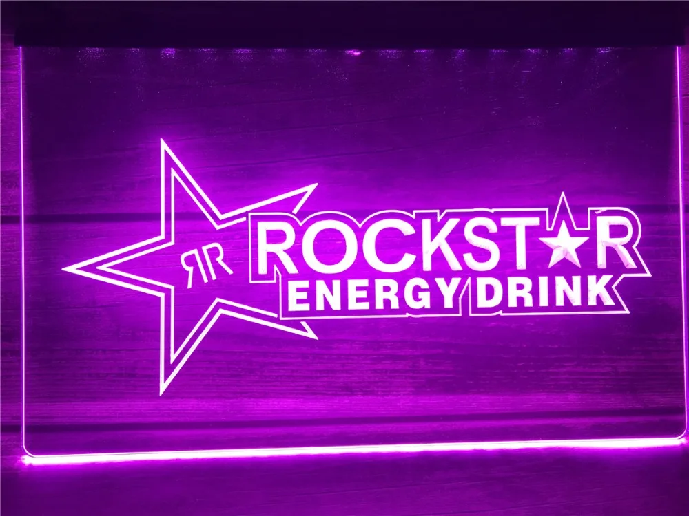 LE228 Rockstar Energy напиток Пивной бар светодиодный неоновые световые знаки