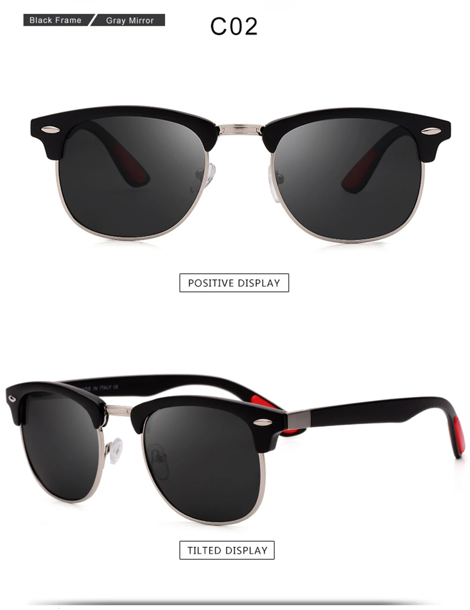 jumlai Classic Fashionable  Polarized Sunglasses Men Women Driving Square Frame Sun Glasses Male Goggle UV400 Gafas De Sol  (8)