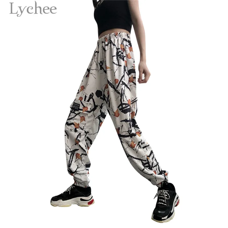 leaf print pants