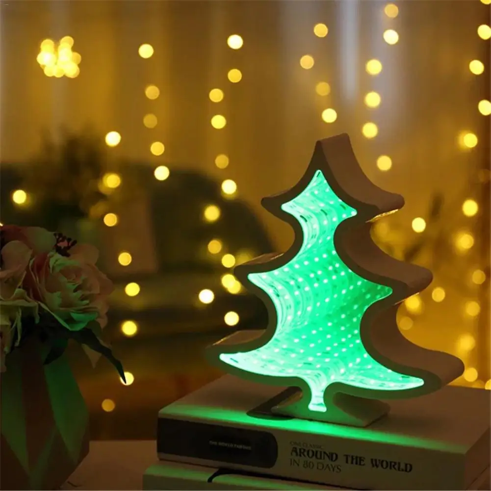 cheap 3D Led Creative Novelty Stars Cloud Tunnel Lamps Infinity Mirror Night Light Cute Heart Lamp Indoor Decor Holiday Kids Baby Toy