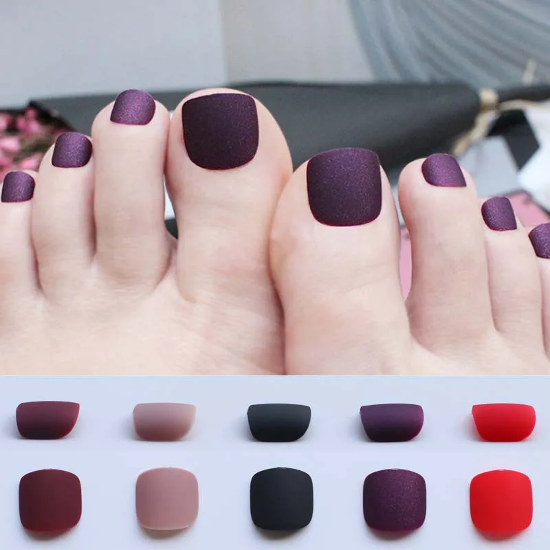 24 قطعة تصميم الأزياء لطيف أصابع أحدث الفرنسية نمط فرك وهمية تو 9 اللون اختياري