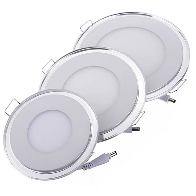 smart led downlights 1pc Double Color LED Downlight 10W 15W 20W Recessed LED Indoor Lighting Ceiling Panel Light Round Shape 110V 220V + Driver dimmable led downlights