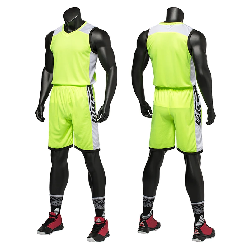 Новое поступление мужчин Баскетбол трикотаж набор команды колледжа спортивный костюм для баскетбола дышащая Баскетбол Майки комплект равномерное Индивидуальные