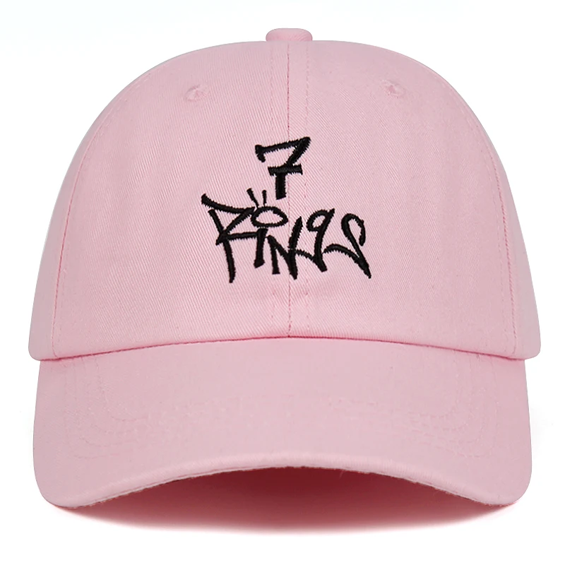 

100% Cotton Ariana Grande 7 rings Baseball Cap Dad Hat Thank U,Next Album Snapback Hats Embroidery fashion Unisex Baseball Caps