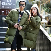2017 Down Jacket Women New Casual Lovers Thicken Man Long Sections Loose Winter Coat Warm Duck