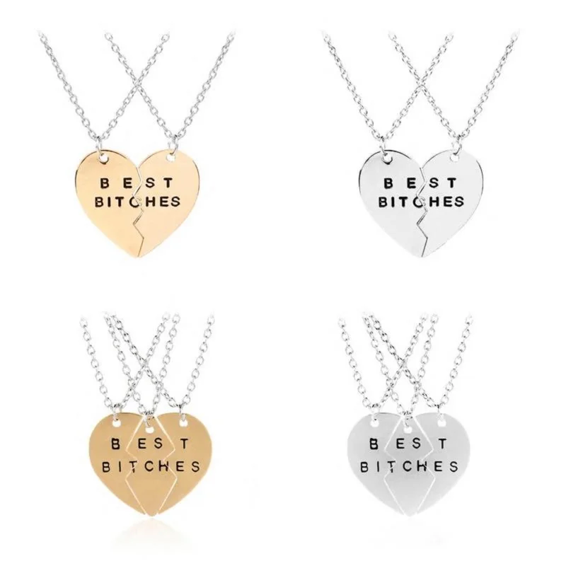 3 шт./комплект цепочки с подвеской в виде сердца|necklace best|broken heartbest bitches |