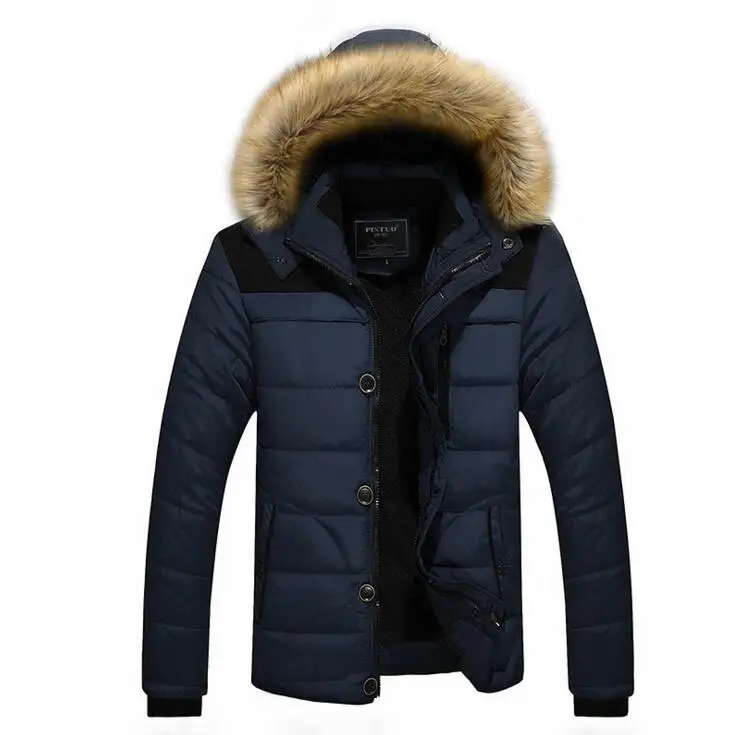 

2019 New Arrival Warm Winter Jacket Men Hooded Casual Slim Parka Brand Men's Coat Warm Down Plus size M-5XL