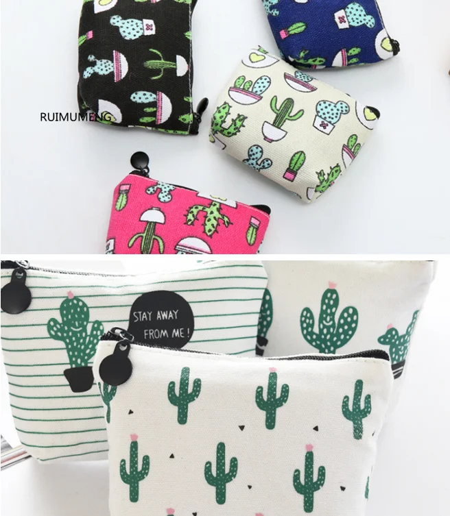 

ALL NEW 7Colors - Cartoon Cactus 10CM Approx . Kid's Coin BAG , Girl's Pocket Coin Wallet Pouch , New Coin Case BAG