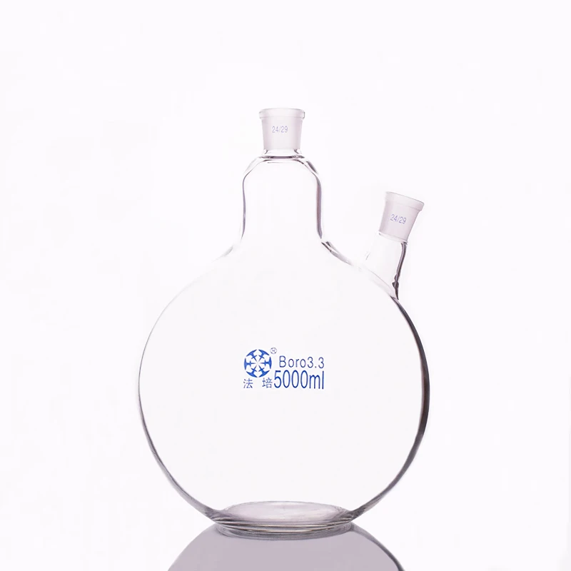 Two-necked Flask 50mL-500mL-15000mL 24/29 Lab Glass Supplies