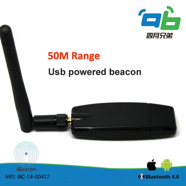 Новое поступление BLE 4.0 USB iBeacon с внешней антенной эффект диапазоне 50 м