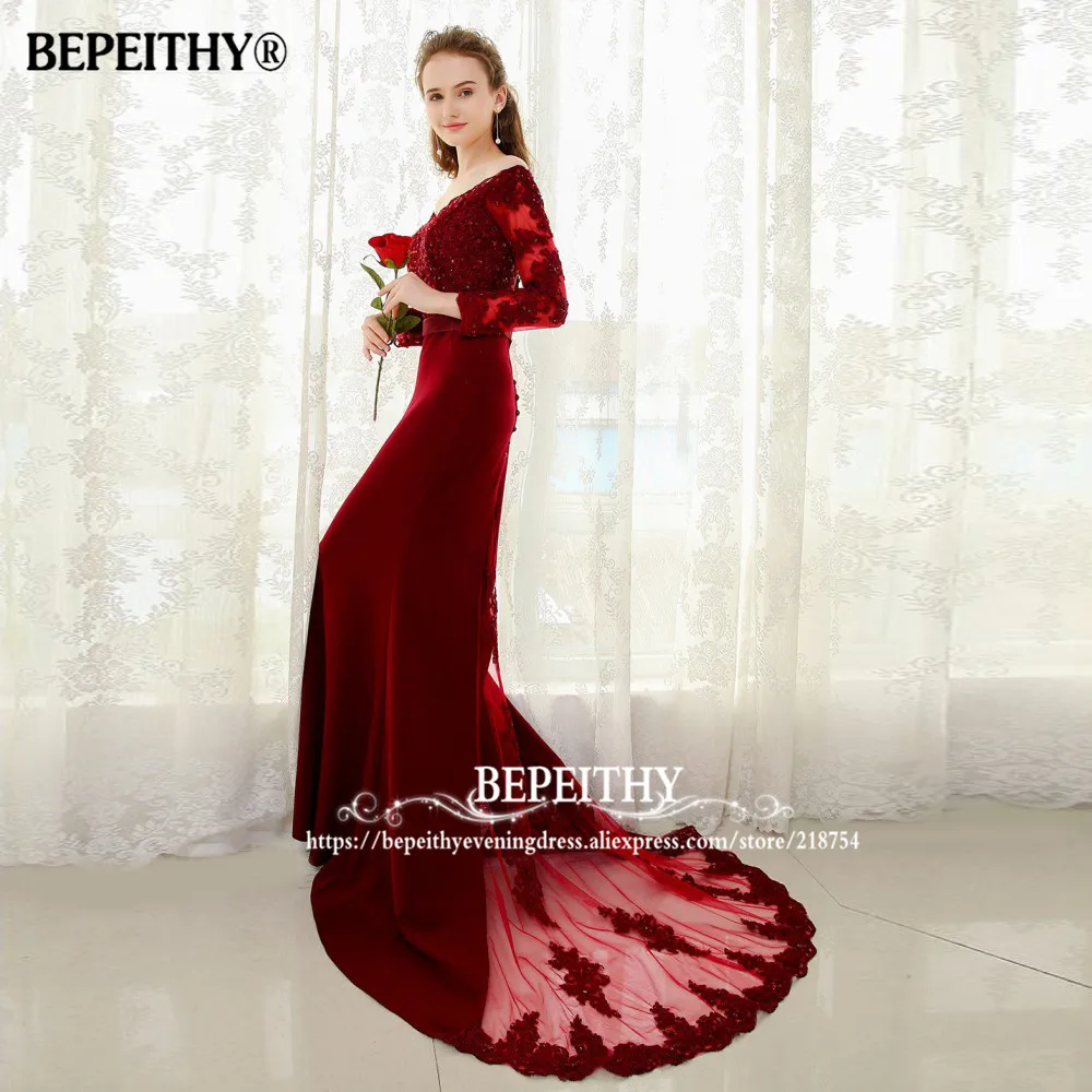 Vestido de festa Longo русалка кружевной Топ Лиф тонкая линия Длинные подружки невесты платья быстрой доставки очаровательные свадебные вечерние платья Новые