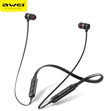 AWEI T11S Bluetooth наушники гарнитура Беспроводные наушники с микрофоном 3D бас стерео шейным спортивные наушники для телефона iPhone Xiaomi