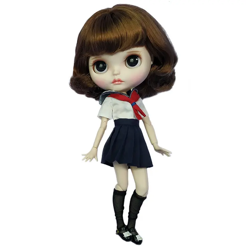 

Hot Welcome 30 cm 12inch Joint Body Blyth Doll In Lovely Dress Christmas Girl Doll Fantasy BJD 1/6 Limited Doll For DIY Makeup