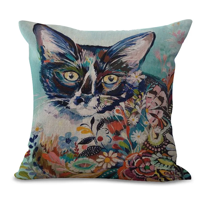 45x45 سنتيمتر الحيوانات اللوحة الملونة القطن الكتان وسادة وسادة القضية غطاء الأيائل البومة رمي وسادة سيارة مكتب أريكة ديكور المنزل 45x45 سنتيمتر الحيوانات اللوحة الملونة القطن الكتان وسادة وسادة القضية غطاء الأيائل البومة رمي وسادة سيارة مكتب أريكة ديكور المنزل