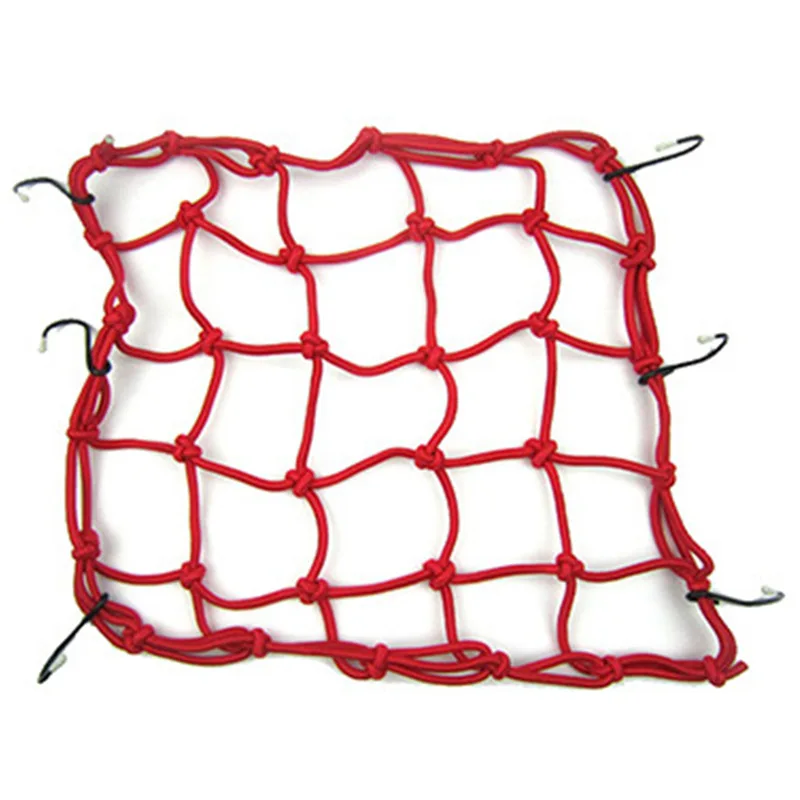 GSPSCN 40*40cm Motorcycle Helmet Net Fuel tank Nets 25 Mesh Strap Cable for Storage Carrier Bags,Cargo Fix Net for Sundries Net - Цвет: red