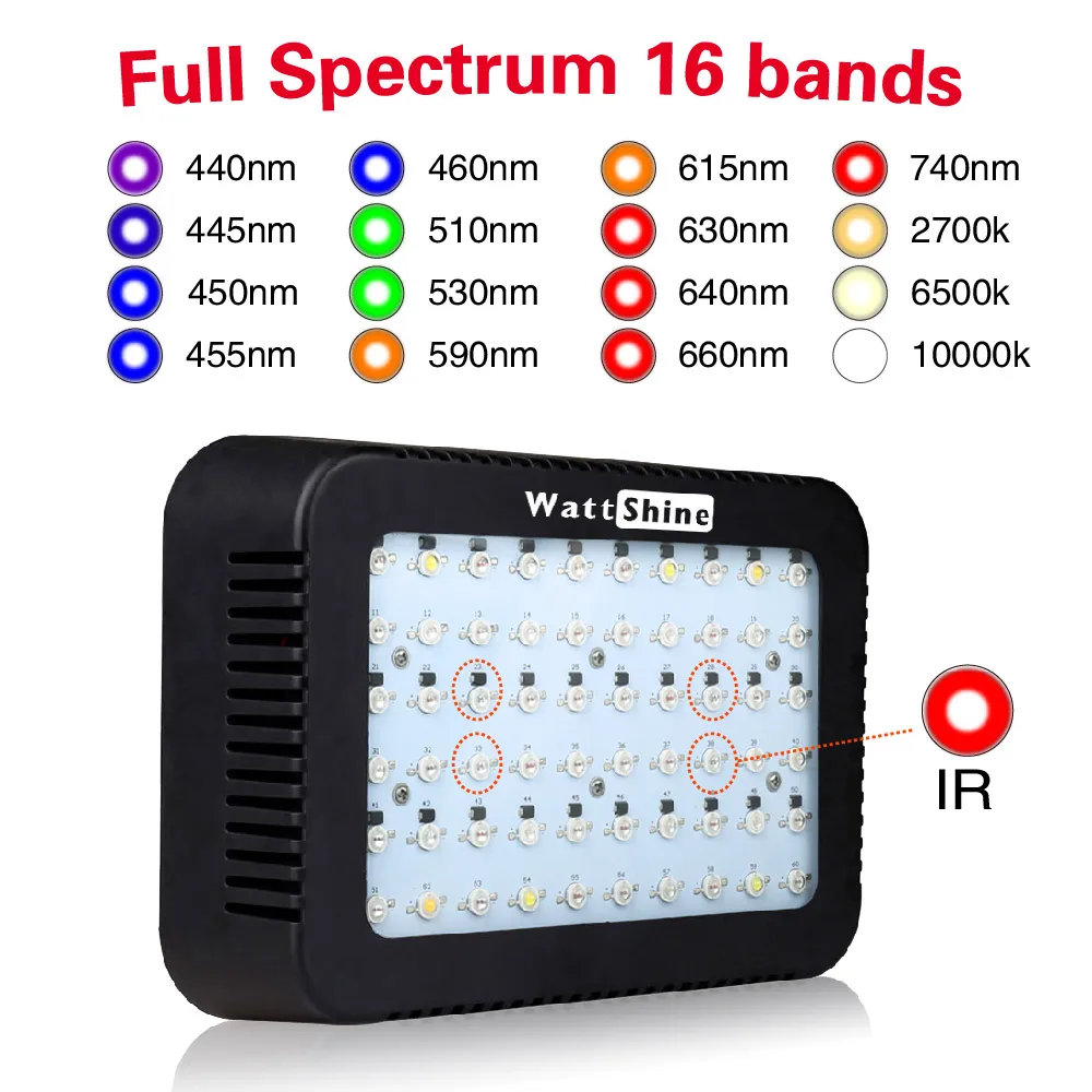 Wattshine Full spectrum 300W grow lamp 16 bands No rust Intelligent Temperature control Safety Energy saving Certification CE  (3)