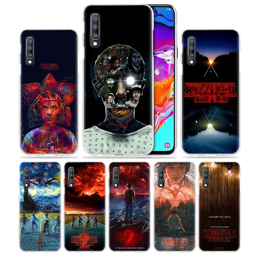 

Stranger Things Film Case for Samsung Galaxy A50 A70 A20e A40 A30 A20 A10 A8 A6 Plus A9 A7 2018 Hard Clear PC Phone Coque Cover