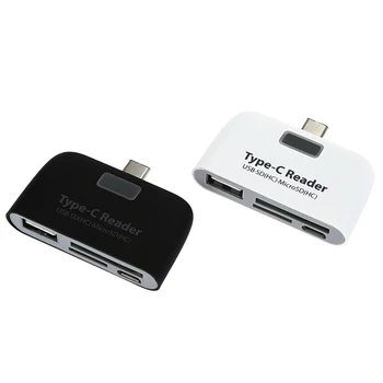

For Phone Computer Date Transfer Use 3 In 1 USB3.1 Type-C Card Reader USB-C To USB2.0 SD TF Micro USB Multifunction Converter