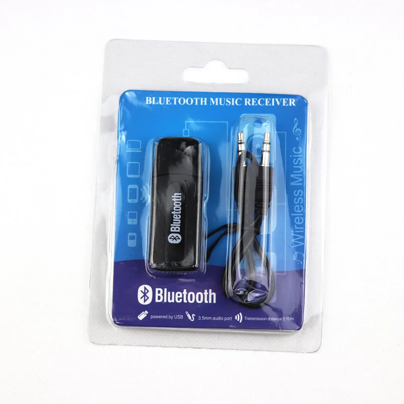 

USB Bluetooth Audio Receiver A2DP Dongle Stereo Music Receiver Wireless Adapter for Car AUX Android/IOS Mobile Phone 3.5mm Jack