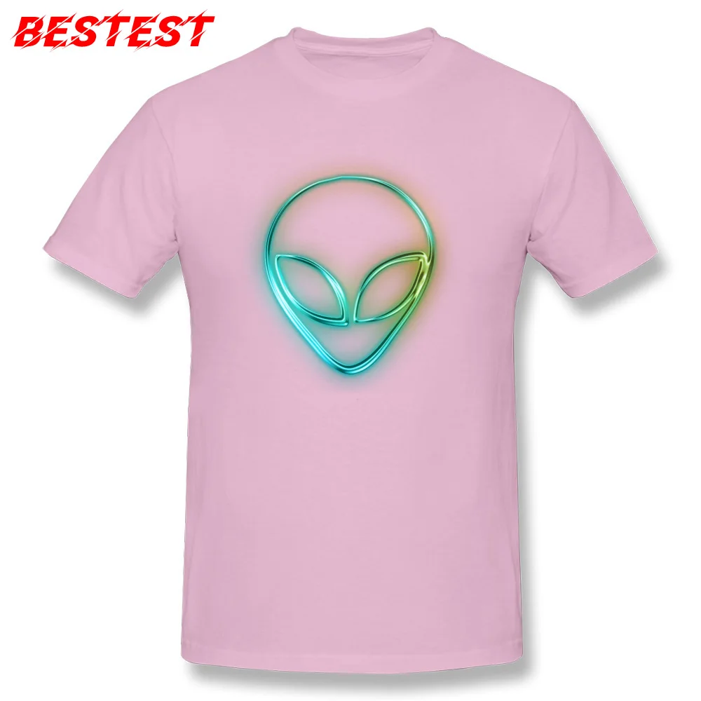 Футболки с комиксами, неоновая футболка с инопланетянами, мужские черные футболки, дизайнерская одежда с логотипом гика для студентов, хлопковые топы, Семейные футболки с 3D рисунком - Цвет: Розовый