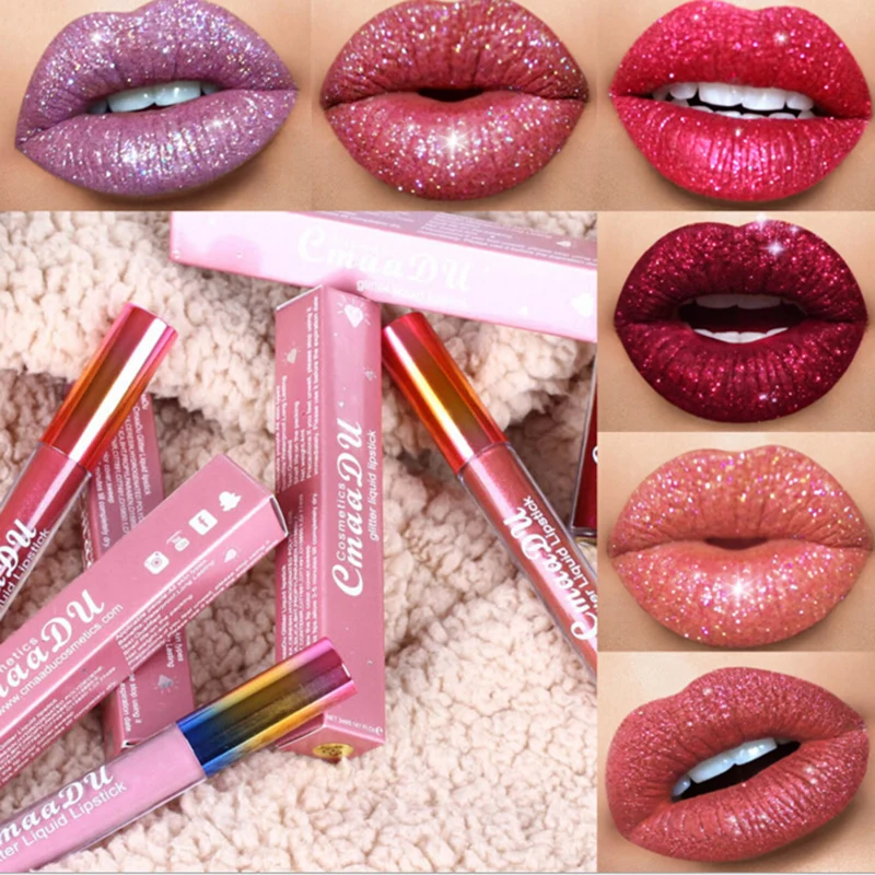 Lipstick Women Sexy Waterproof Lips Metallic Lip Gloss