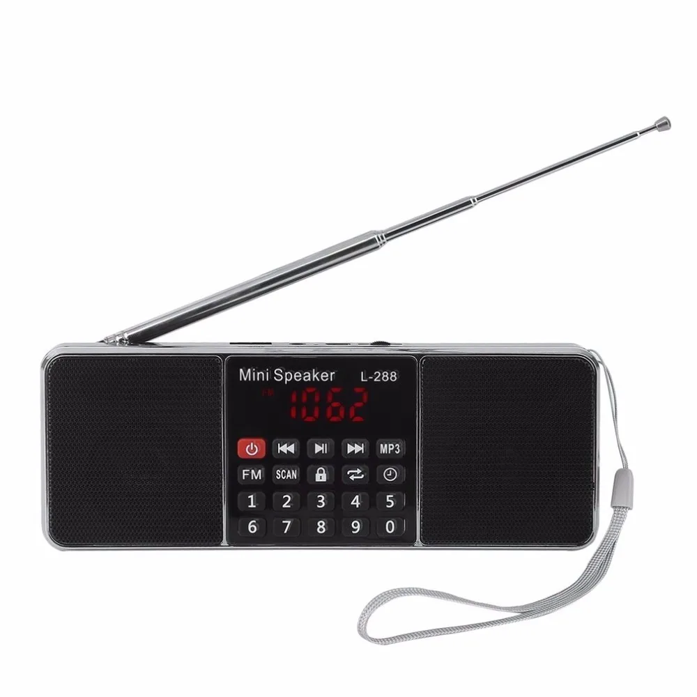 Mini Portable Rechargeable Stereo L-288 FM Radio Speaker LCD Screen Support TF Card USB Disk MP3 Music Player Loudspeaker bluetooth-music-player : image Mini Portable Rechargeable Stereo L-288 FM Radio Speaker LCD Screen Support TF Card USB Disk MP3 Music Player Loudspeaker bluetooth-music-player