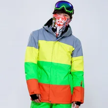 Gsou снег Горячая зима Спорт на открытом воздухе водонепроницаемая ветровка сноуборд лыжная куртка Мужская Скалолазание снег Стеганое пальто Мужская лыжная куртка