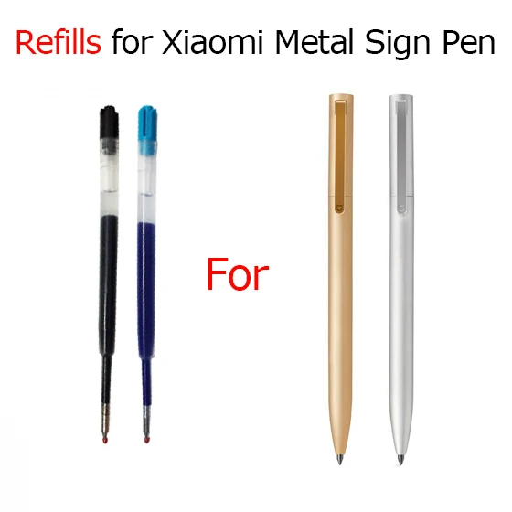 

xiaomi Mijia Metal Sign pen Refill ballpen Mijia signing pen Refill 0.5MM PREMEC Smooth Switzerland Refill Metal Black Blue Ink