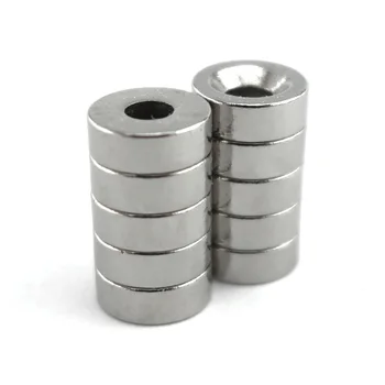 

U-JOVAN 20pcs 8 x 3 mm Hole: 3mm N35 Super Strong Round Neodymium Ring Magnets Rare Earth Magnet