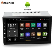 TOPSOURCE Универсальный 7 «2 din dvd-плеер автомобиля Rds автомобиль радио gps навигации WI-FI Bluetooth Android 4 ядра 1 г /16 г 1024*600