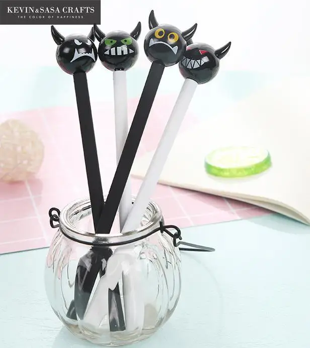 

4Pcs/Set Gel Pen Halloween Pen Stationery Kawaii School Supplies Gel Ink Pen School Stationery Office Suppliers Pen Kids Gifts
