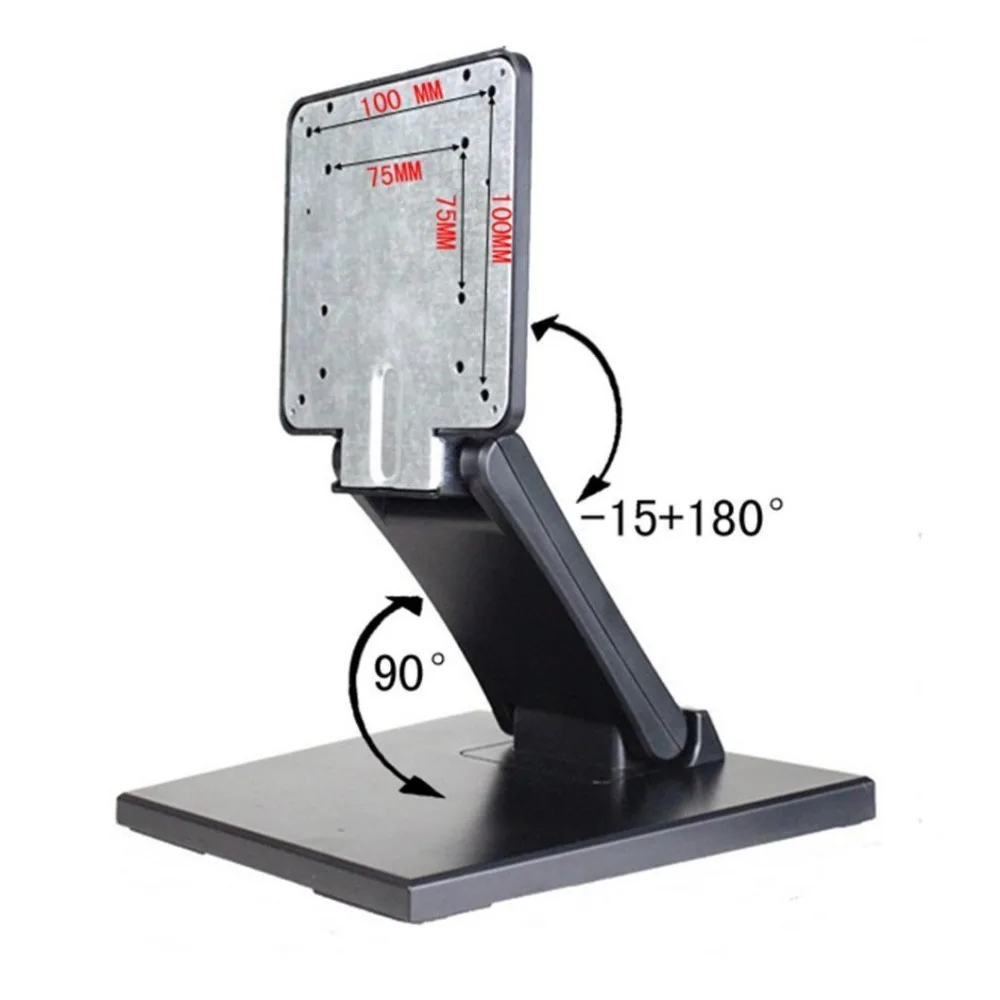 Adjustable LCD Monitor Stand Mount Folding VESA Monitor Desk Stand With VESA Hole 75x75mm 100x100mm (5)
