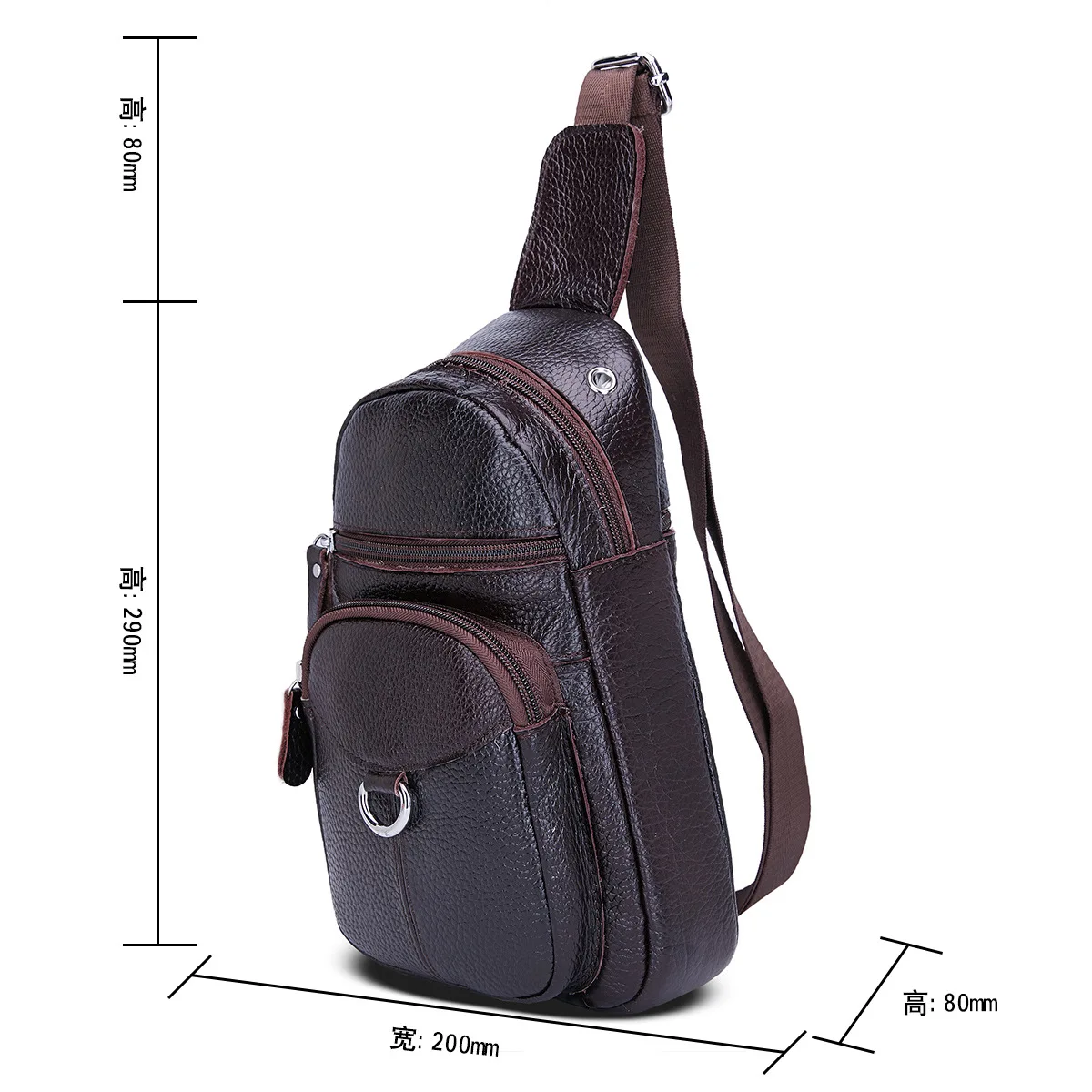 Women Vintage Genuine Leather Satchel Shoulder Sling Small Chest Bag Pack Travel Hiking Sports Shoulder Backpack Cross Body