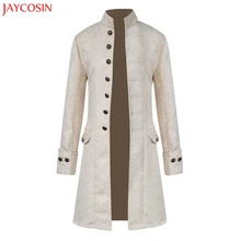 JAYCOSIN Мужское пальто с длинным рукавом зимнее теплое винтажное фрак черный, белый, синий пиджак пальто Пуговицы для верхней одежды полиэстер пальто z1105