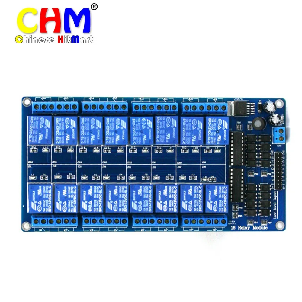 

16-channel 16 channel 12v relay module Interface Board For arduino PIC ARM DSP PLC LM2576 2pcs/lot #J296