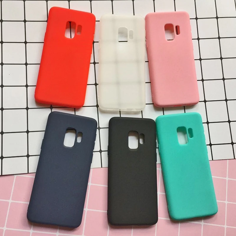 Candy Color TPU Soft Cases For Samsung Galaxy S9 Case 360 Protect Silicon Back Cover For Samsung Galaxy S9 plus Case Coque (1)