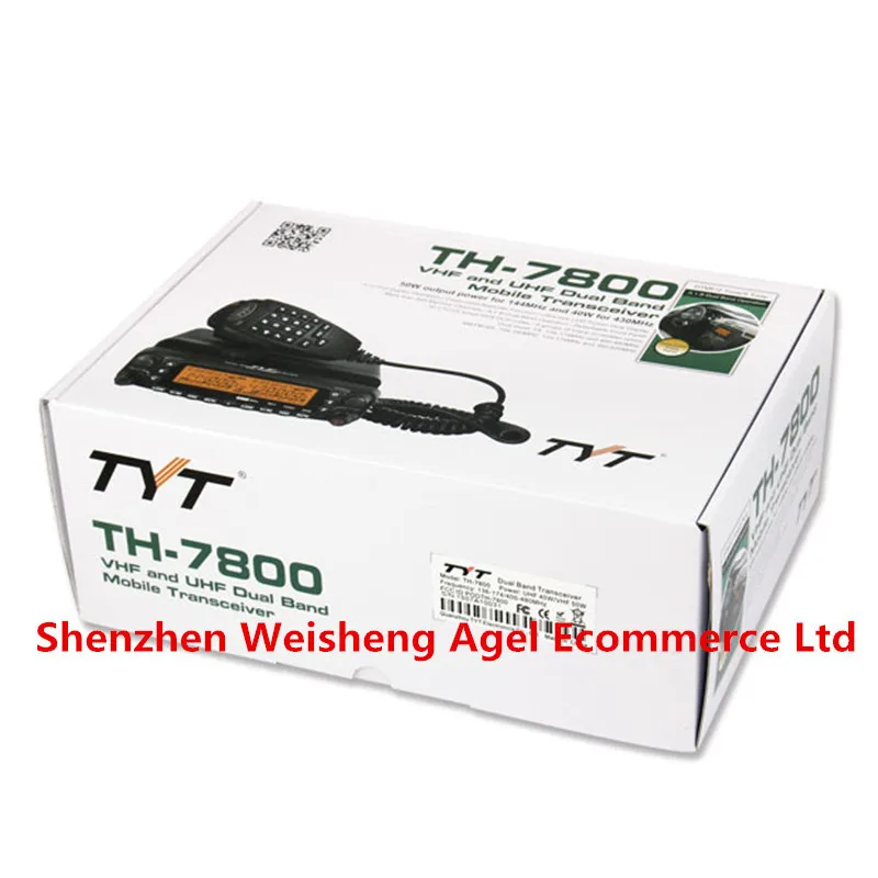 Новый TYT th-7800 th7800 Хэм автомобилей Мобильное радио трансивер 136-174/400-480 мГц 50 Вт Выход Мощность DTMF 8 групп скремблер + микрофон