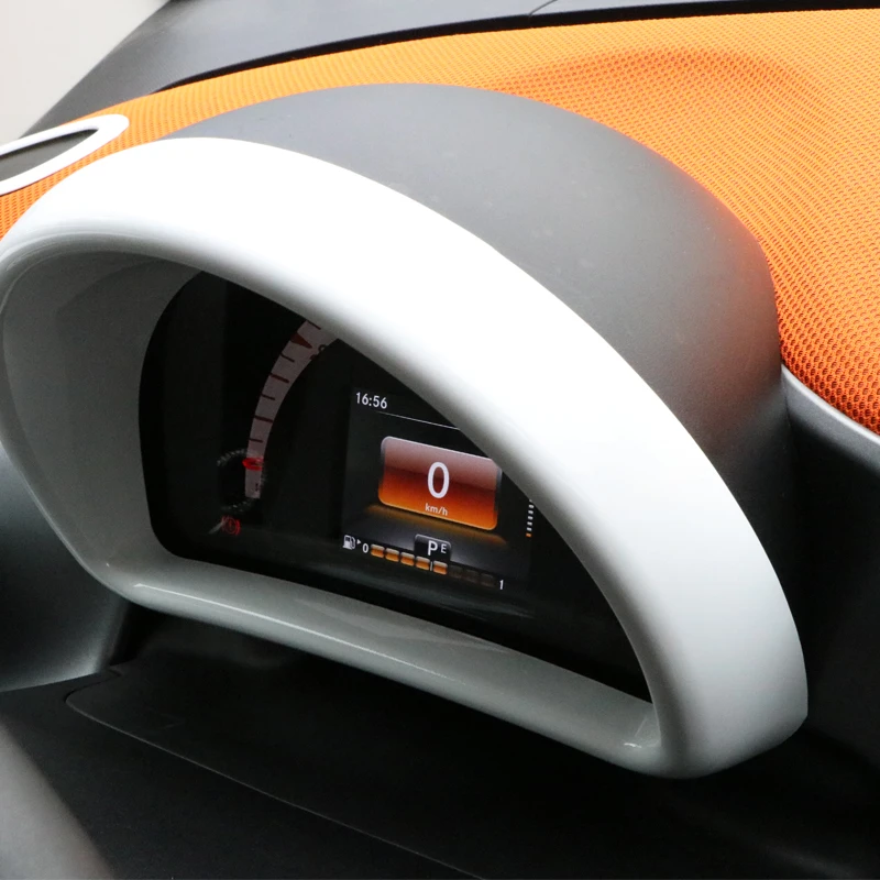 Car dashboard decoration sticker Speed meter fuel mater frame Modification For Smart 453 fortwo for