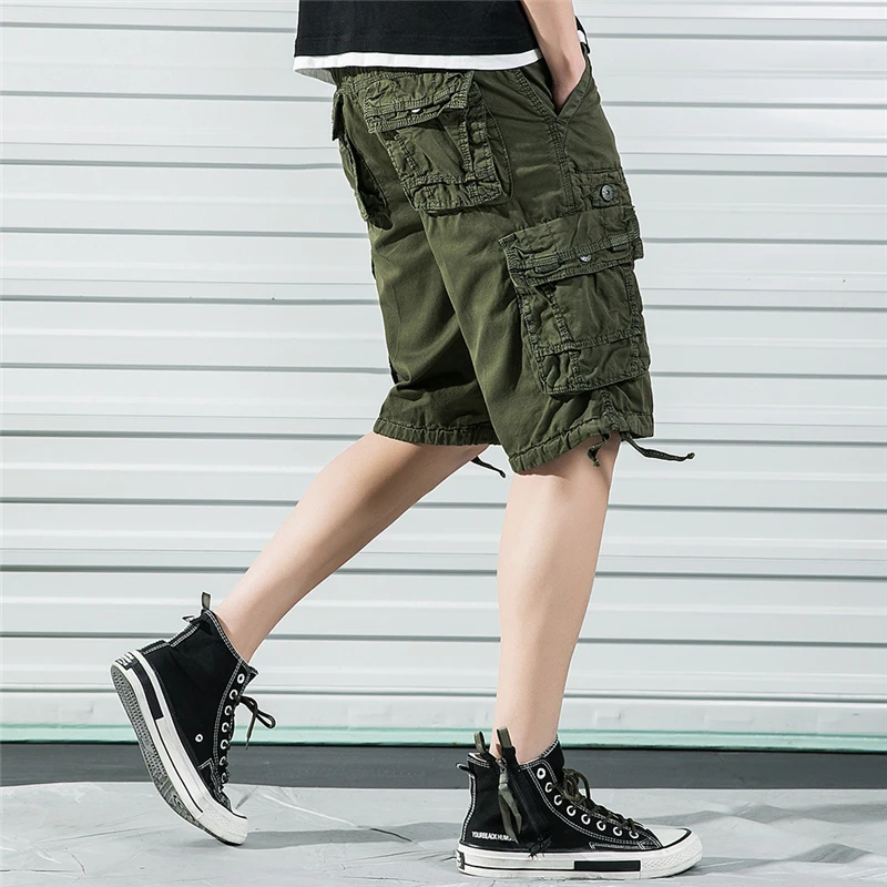 90% OFF 2019 Men Shorts Summer New Mens Hot Cotton Casual Shorts Quality Bottom Elastic Waist Fashion Brand Shorts Men