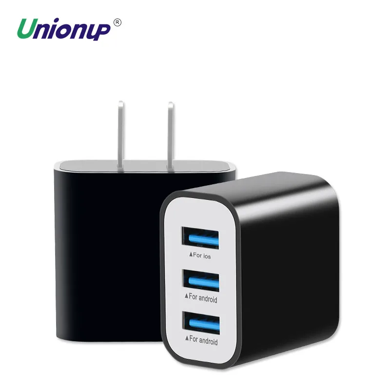 Unionup 3 Ports USB Phone Charger Adapter 5V3.1A US Universal Phone