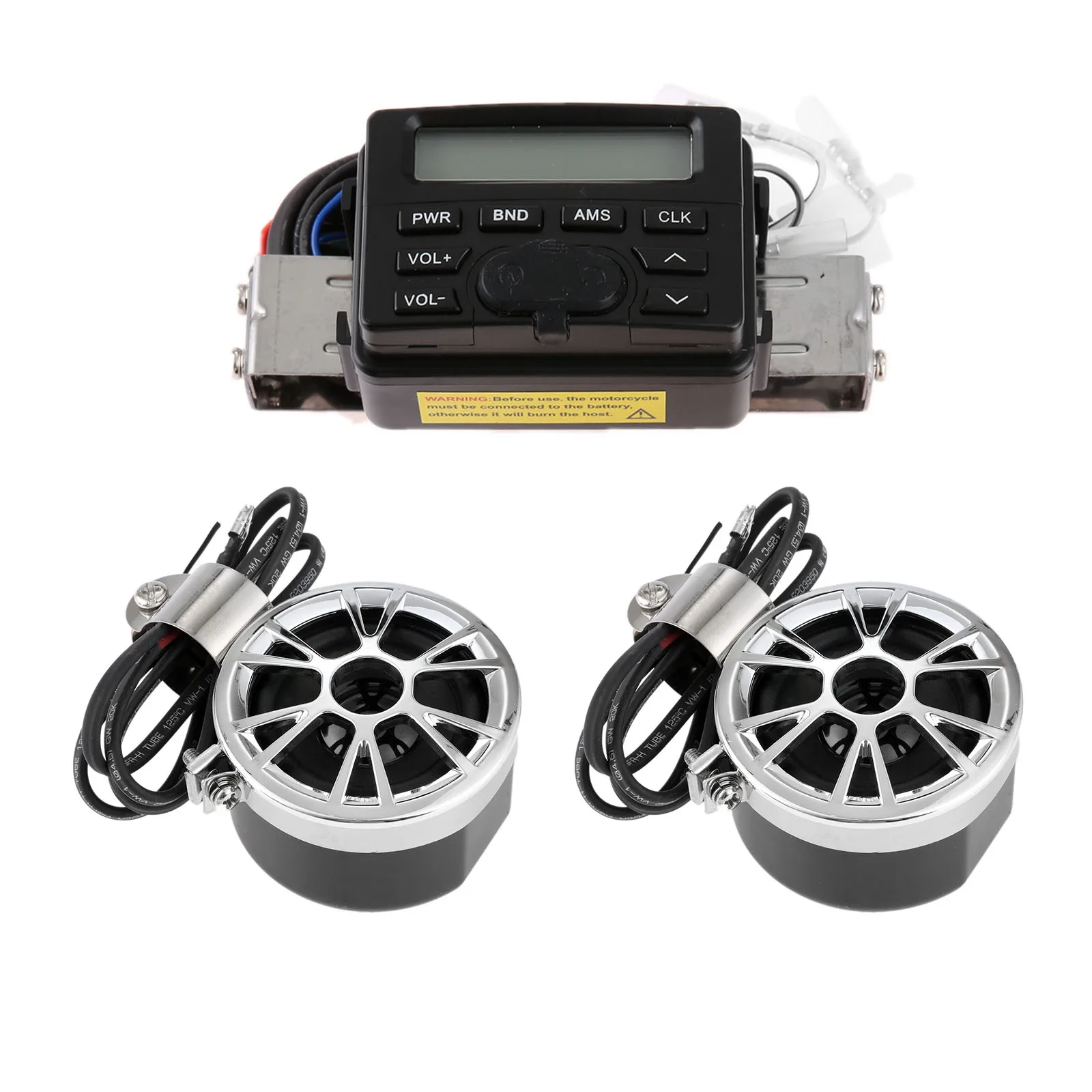 

Yetaha Motorcycle Handlebar Radio Speaker Audio Box MP3 Waterproof Sound System