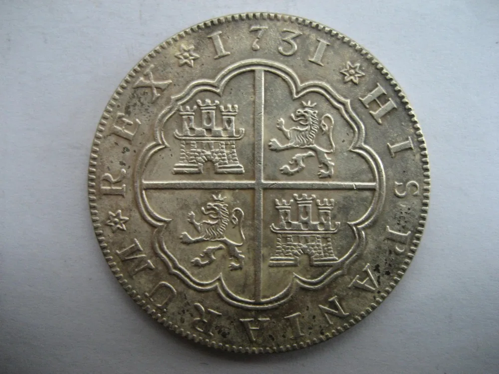 

1731 Spain 8 Reales coin COPY