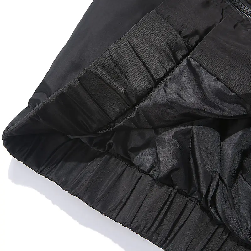 Men Hip Hop Streetwear Geometric Jacket Color Block Harajuku Track Jacket Windbreaker Autumn 2018 Black Zip-Up Jacket Coat Retro