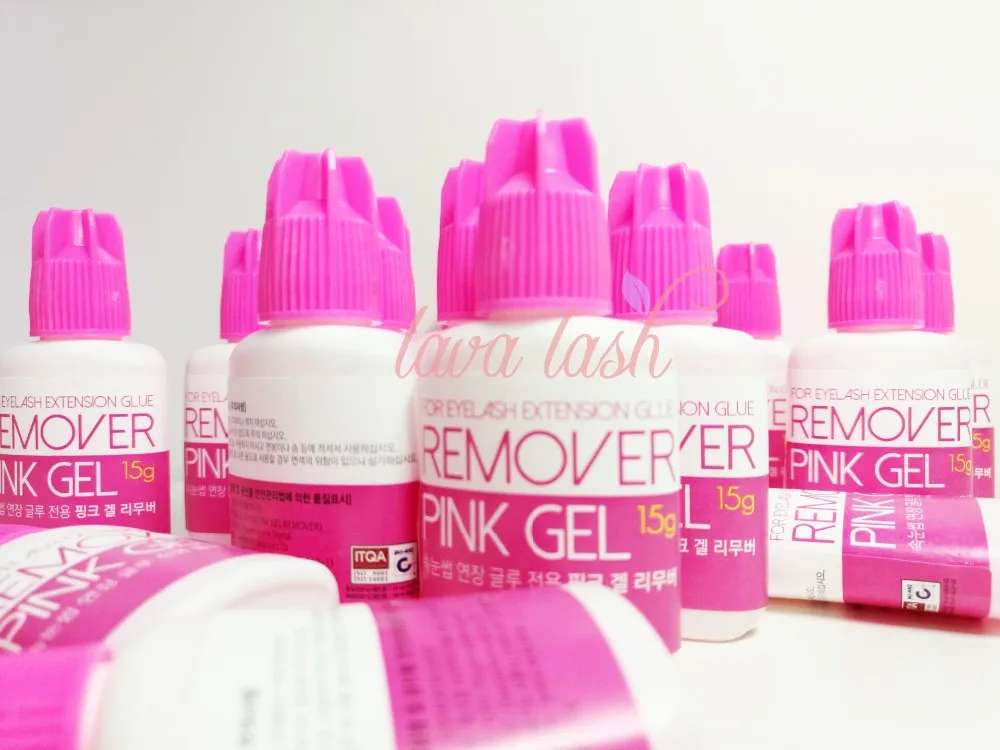 Free Shipping Wholesale Pink Gel Remover 10 bottles/lot For Eyelash and