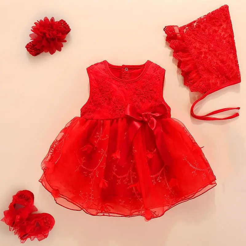

New Born Baby Girls Infant Dress&clothes Summer lace Kids Party Birthday Outfits set Christening Gown 3 6 months Baby Jurk Zomer