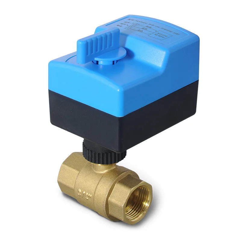 

Ball Valve AC 220V Brass Electric Motorized Ball Valve 2 Way 3-Wire 1.6Mpa Thread DN15 DN25